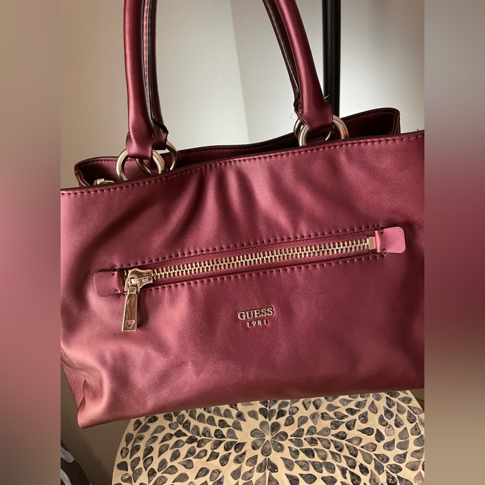 GUESS Maroon Shoulder Bag with dust bag